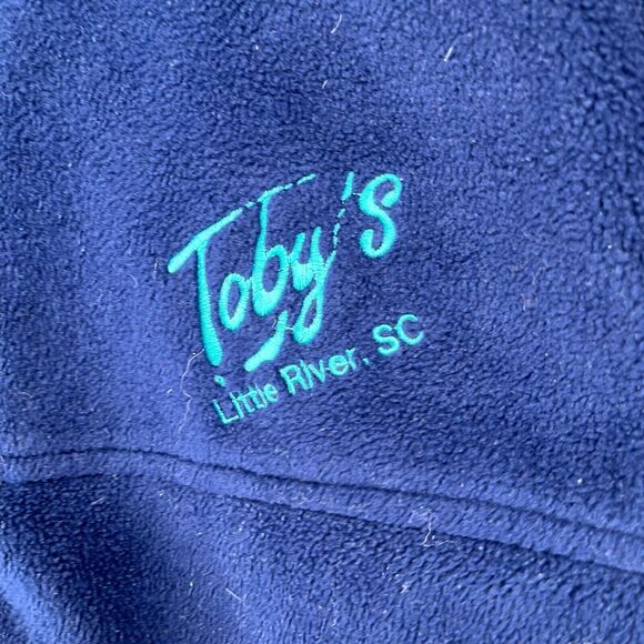 ST. JOHN'S BAY Vest Mens M LITTLE RIVER SC Fleece Full Zip Sleeveless Blue - Picture 6 of 13